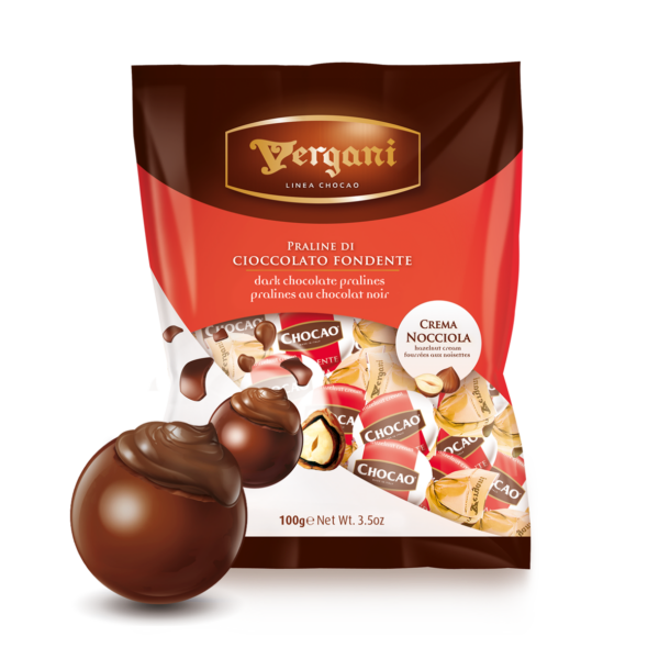 Sfere fondente ripiene con crema alla nocciola