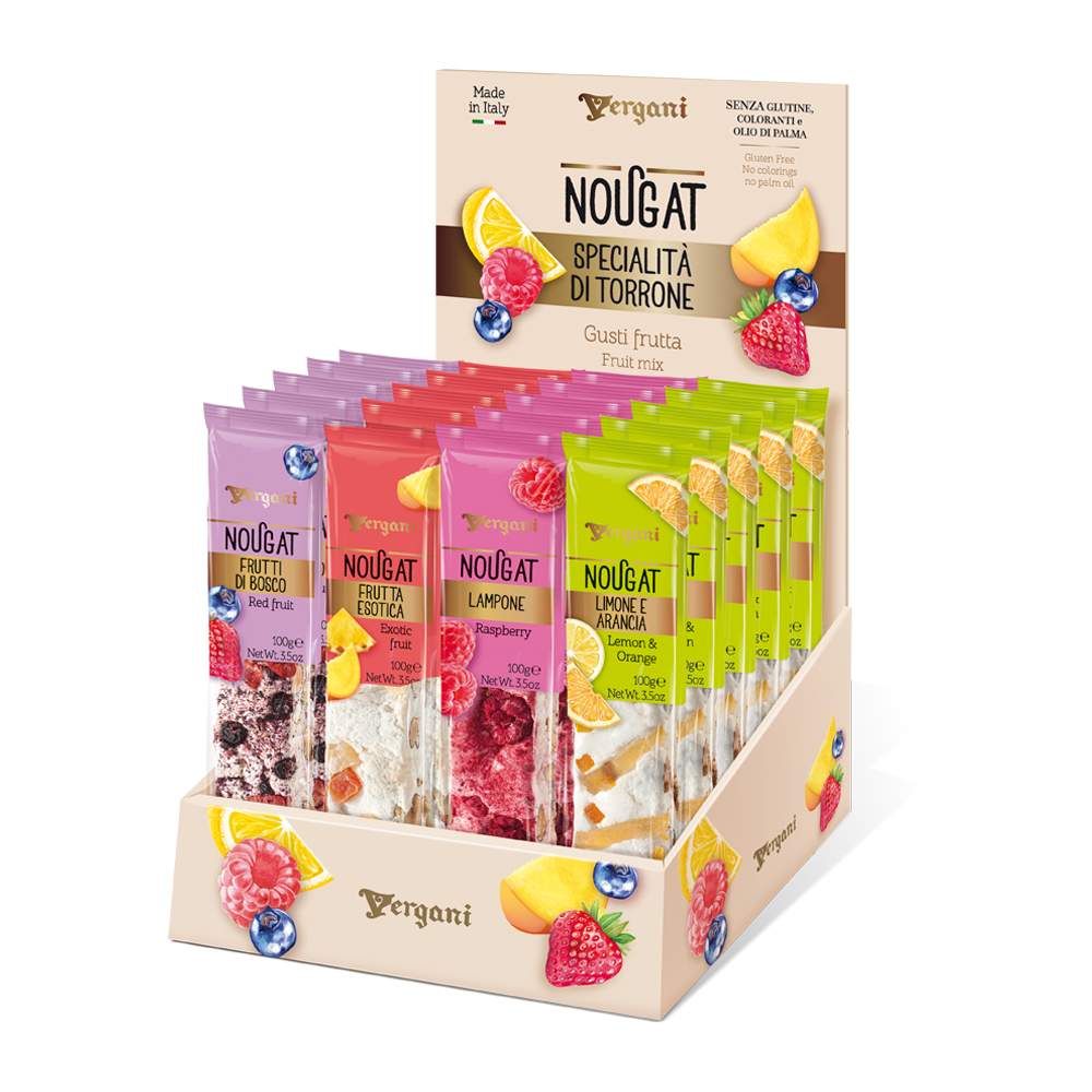 Soft nougat mix fruits